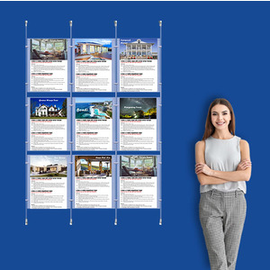 Wall Cable System  3 Column 9 x A3 Portrait