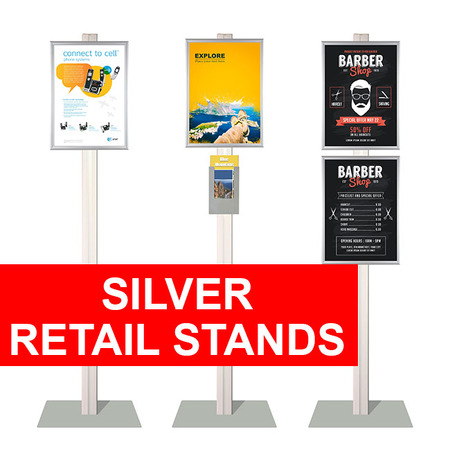 Silver Retail Stands