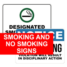 Smoking and No Smoking Signs