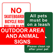 Outdoor Area and Animal Signs