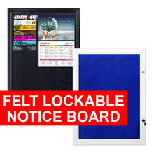 Felt Lockable Notice Board