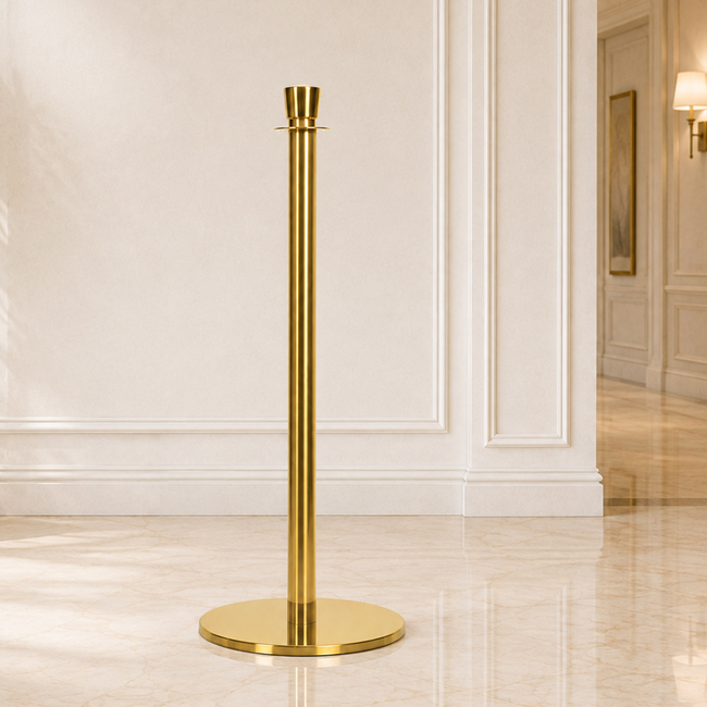 Gold  Rope Barrier Poles