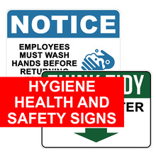 Hygiene Health and Safety Signs