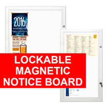 Lockable Magnetic Notice Board