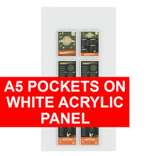 A5 Pockets on White Acrylic Panel