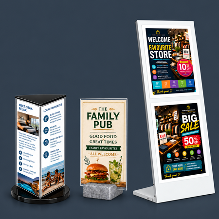 MENU & SIGN HOLDER - SIZE category