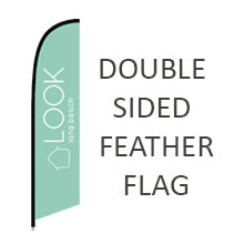 Double Sided Feather Fabric Flags