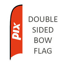 Double Sided Bow Fabric Flags