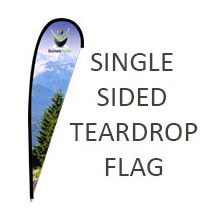 Single Sided Teardrop See-through Fabric Flags