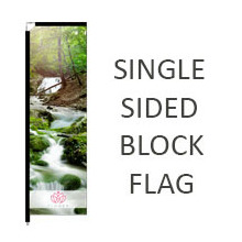 Single Sided Block See-through Fabric Flags