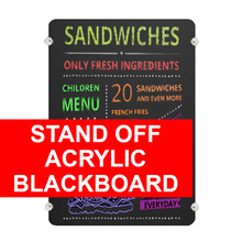Stand Off Acrylic Blackboard