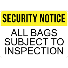 Shoplifting and Inspection Signs