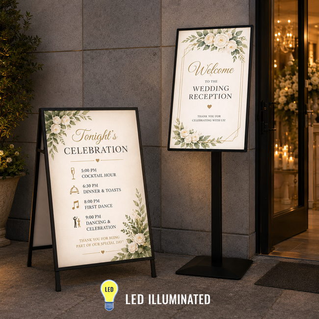 Illuminated Floor Stands