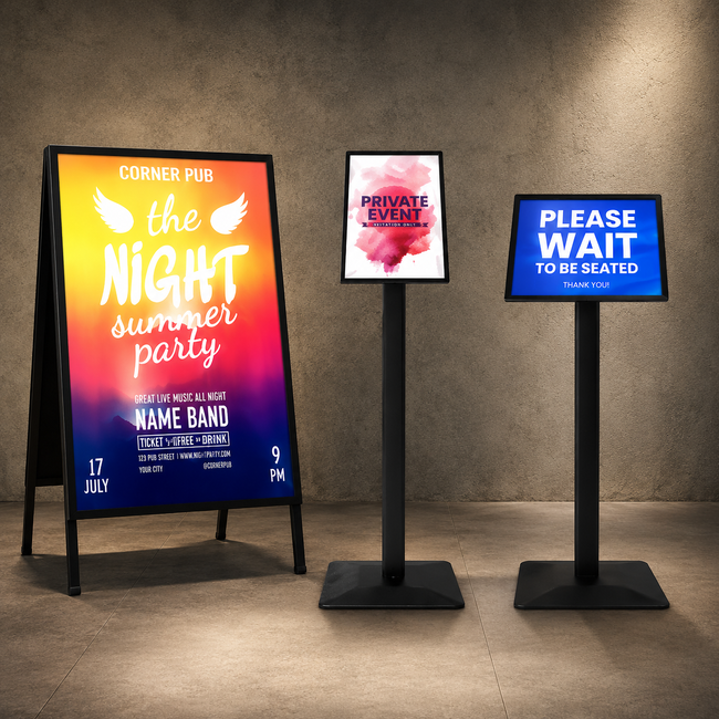 Illuminated Floor Stands
