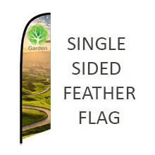 Single Sided Feather See-through Fabric Flags