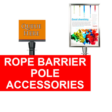Rope Barrier Posts Accessories and Signs