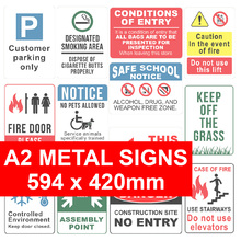 A2 Metal Printed Signs